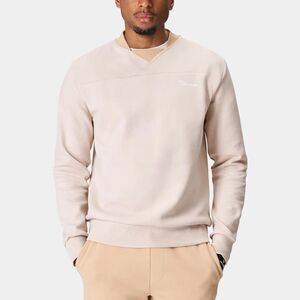 Macade Men’s Beige V-Neck Pullover Sweatshirt XXL Relaxed Fit Logo Solid